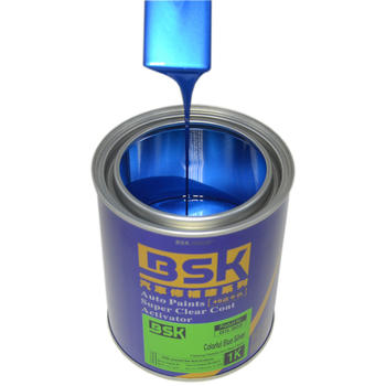 1K Sparkling Brilliant High Grade Strong coverage Spray Method Blue Silver Metallic Car Colors Base Paint For Auto