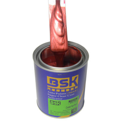 High Performance Car Refinsh Usage Scratch Resistant Excellent Hardness Metallic Paint Crystal Red Pearl Auto Paint