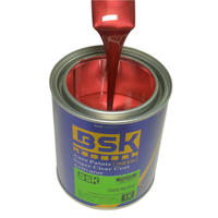 Super Leveling High Content  Color 1K Colorful Red Silver Metal Paint For Auto Refinish