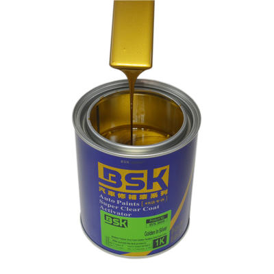 China Brand 1K Strong Hiding Cover Power Golden Silver Color Metallic Paint For Auto Refinish